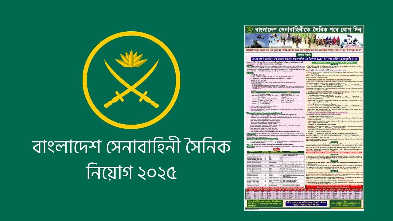 বাংলাদেশ সেনাবাহিনী সৈনিক নিয়োগ ২০২৫