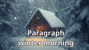 Paragraph winter morning